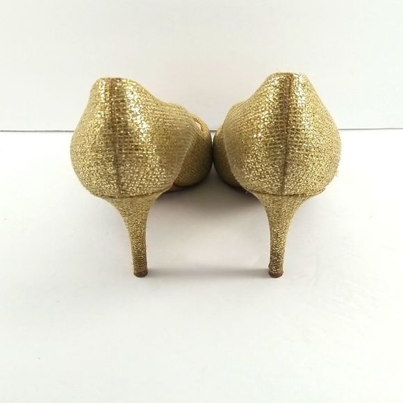 Kate Spade New York Gold Billie Peep Toe Size 9.  S586 - Picture 4 of 8
